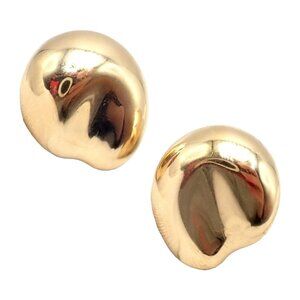 Authentic Tiffany & Co Peretti 18k Yellow Gold Extra Large Thumbprint Earrings
